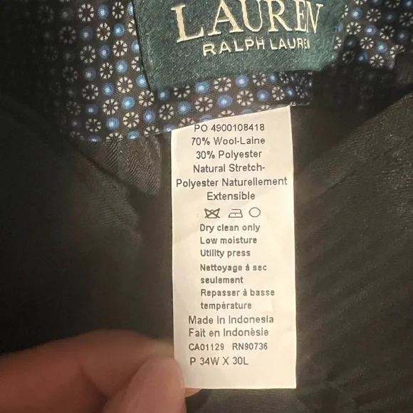 Ralph Lauren Black Suit